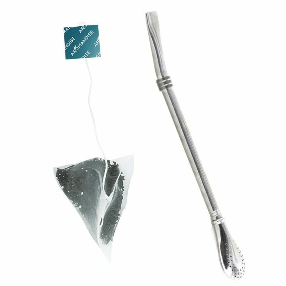Thé glacé au citron vert 10 sachets + paille inox avec filtre