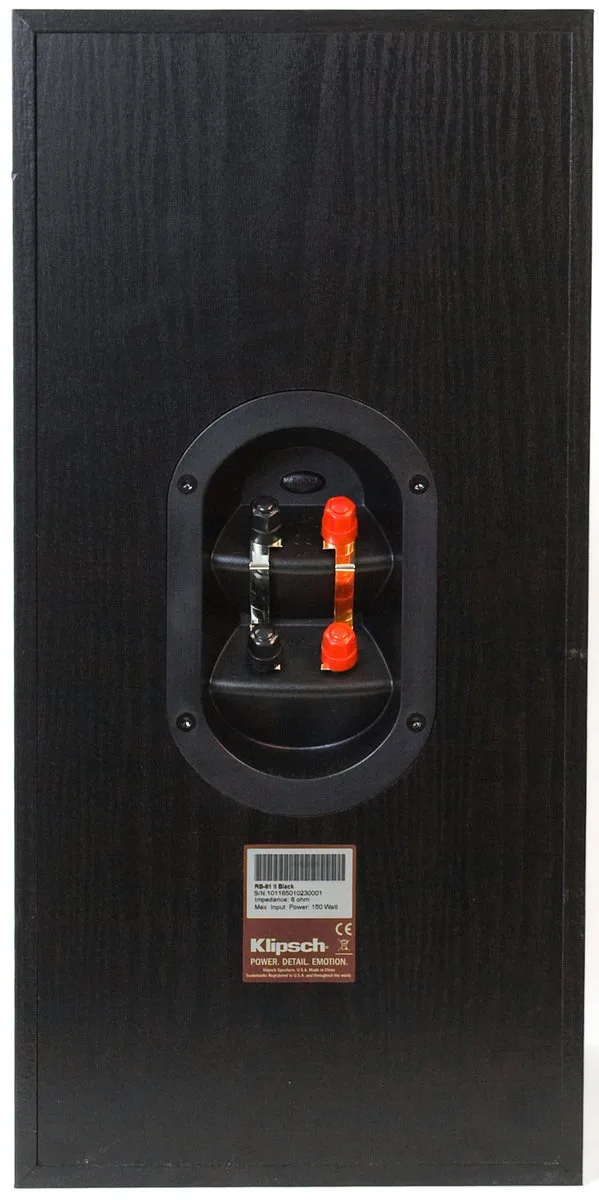 Klipsch RB-81 MKII Noir (la paire) Enceintes bibliothèque