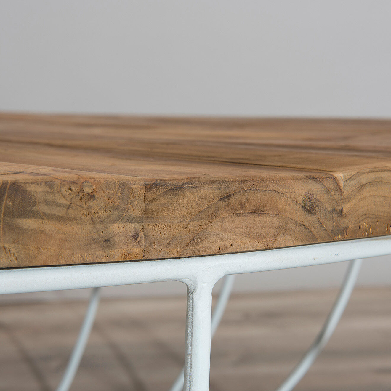 Macabane Table basse Kenzo bois/blanc - D.100xH.35 cm