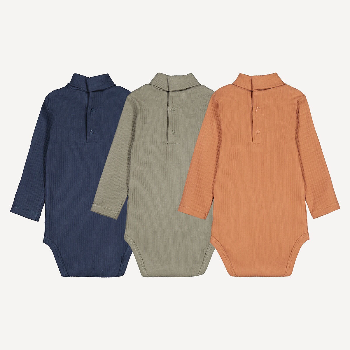 COLEÇÃO LA REDOUTE<br>Conjunto de 3 bodies com gola alta