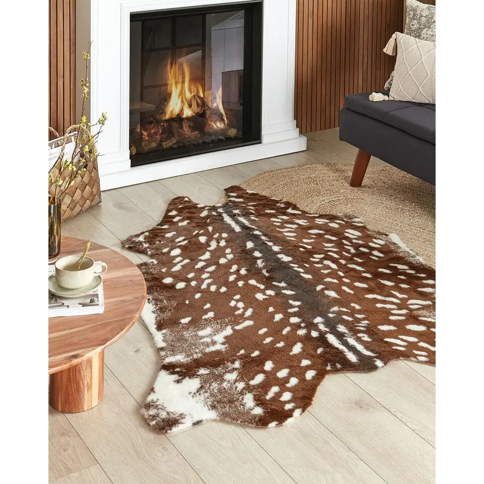 KNOLL - Vloerkleed - Bruin - 130 x 170 cm - Kunstbont