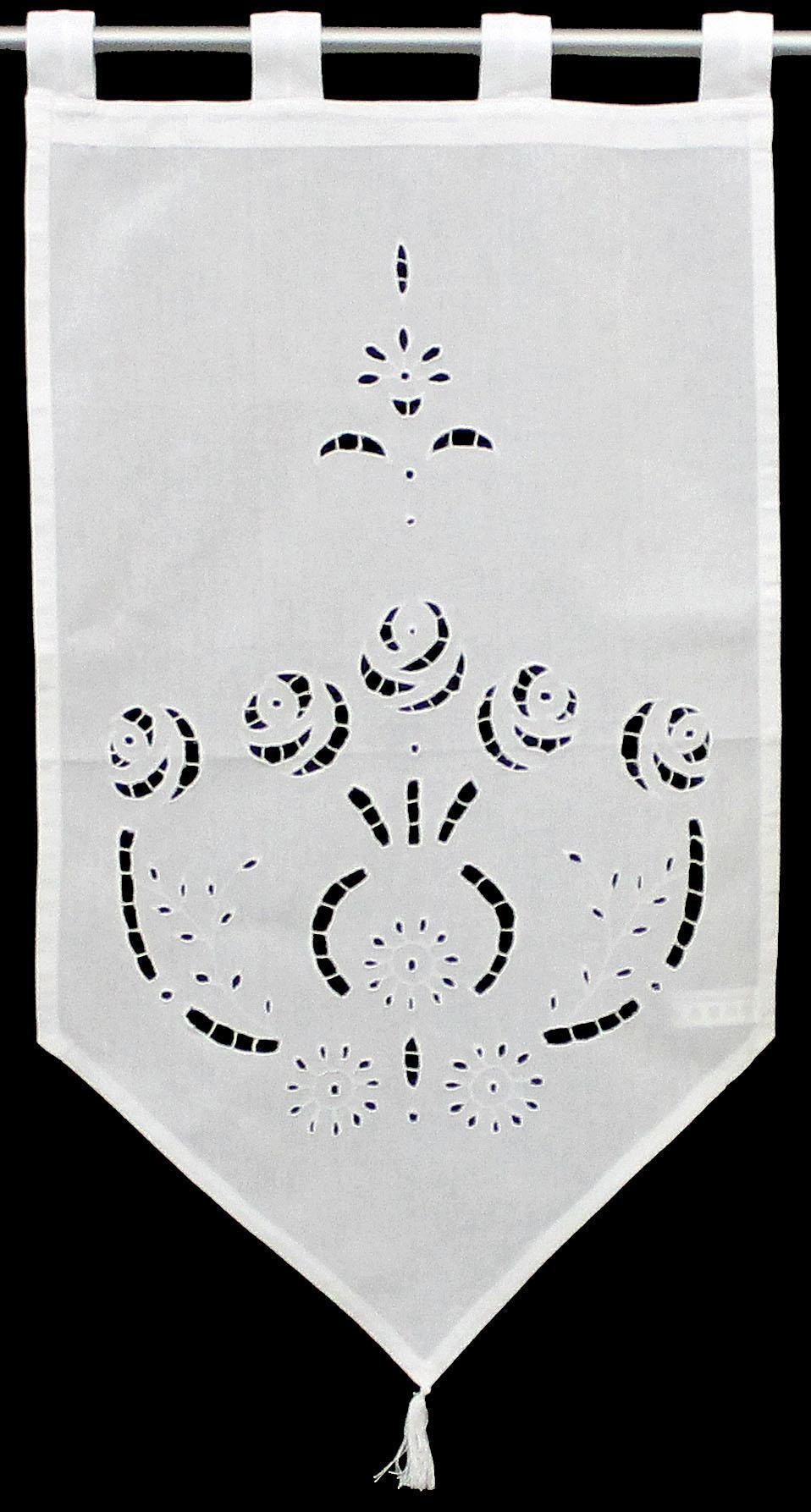 HOSSNER - ART OF HOME DECO Scheibengardine »Ortler« Schlaufen 1 Stk. tlg.
