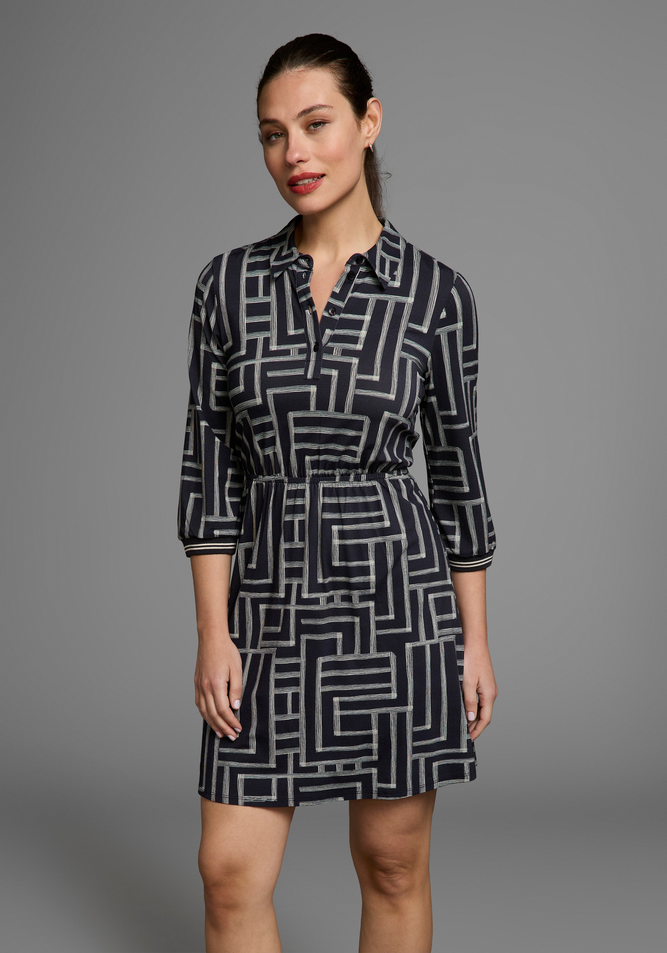 Laura Scott Polokleid mit Grafik-Print