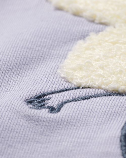 pull fleur pour bébé lilas