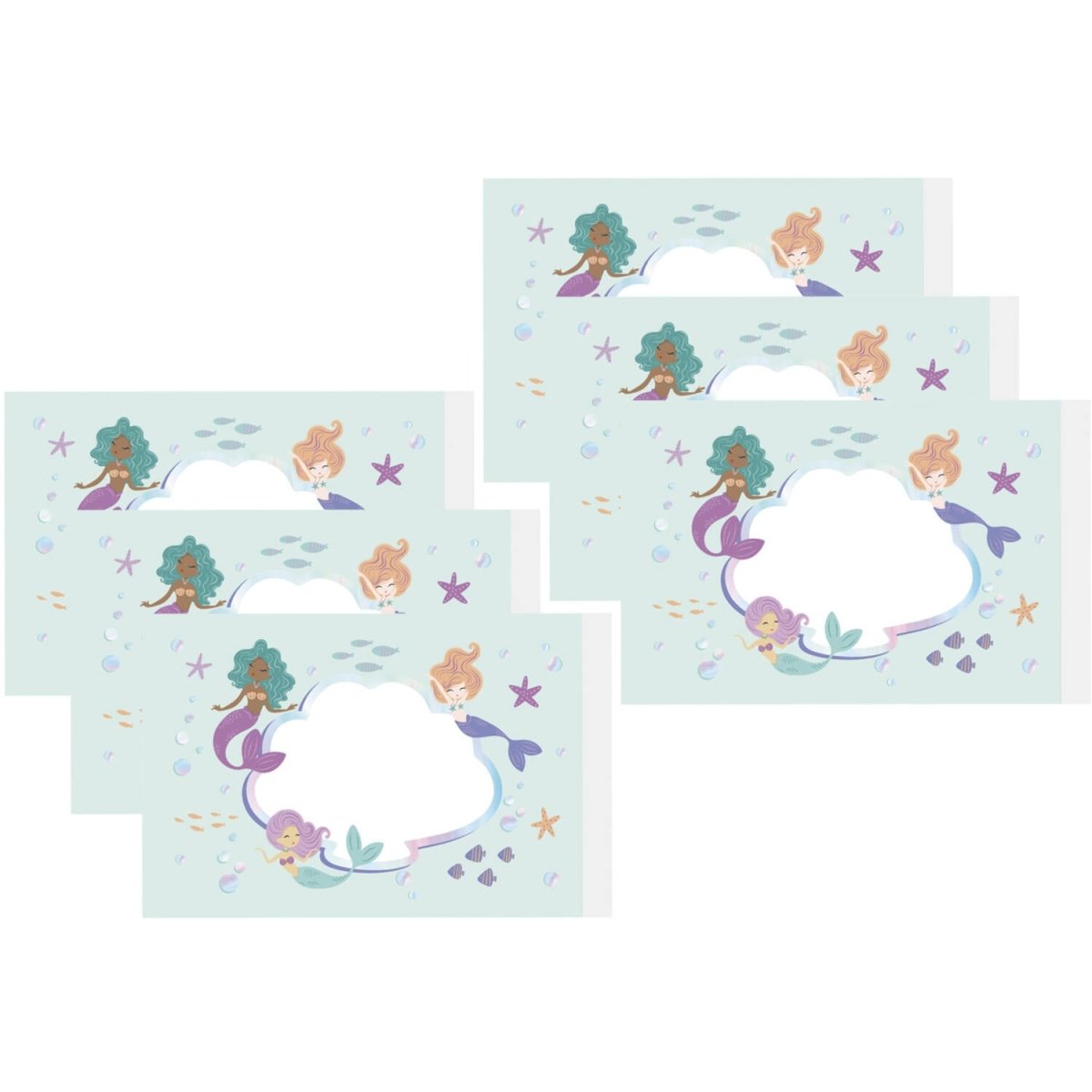 Zeemeermin Stickers 11cm 6st