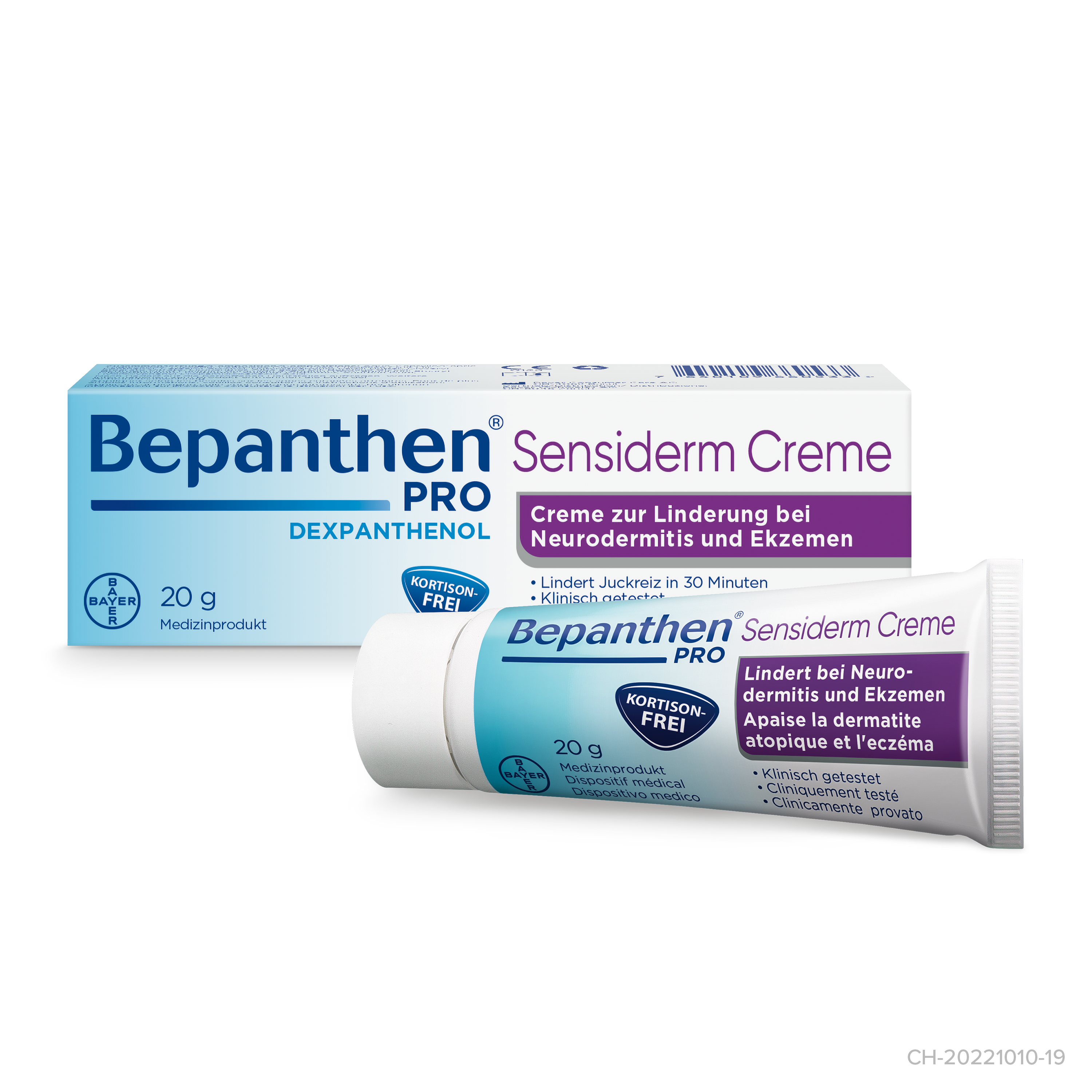BEPANTHEN Pro Sensiderm Creme, gegen Juckreiz bei Neurodermitis<br>20 g, Tube, Creme