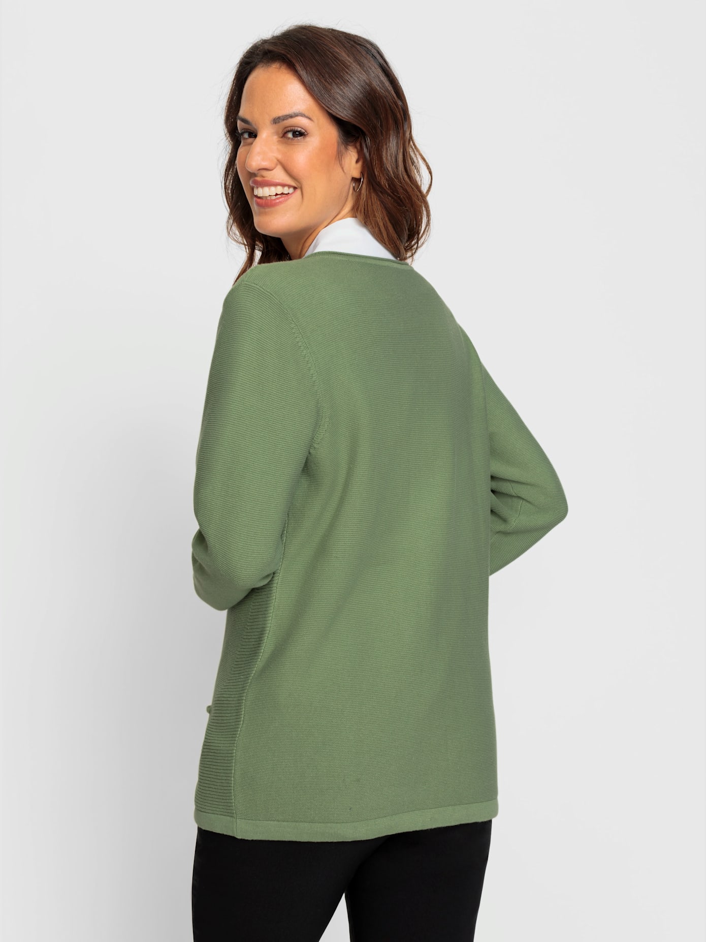 Veste en tricot maille perlée attrayante