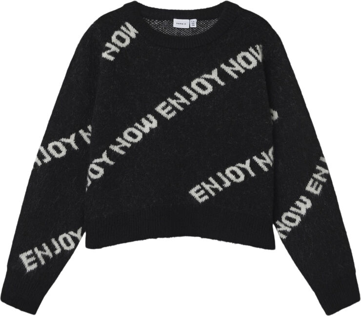 Name It NKFNIWORD LS SHORT KNIT Blå