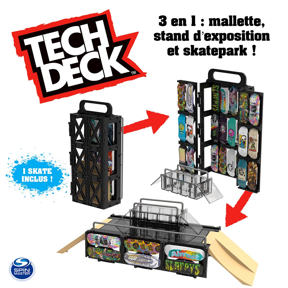 Tech Deck - Coffret Transformable 3 en 1