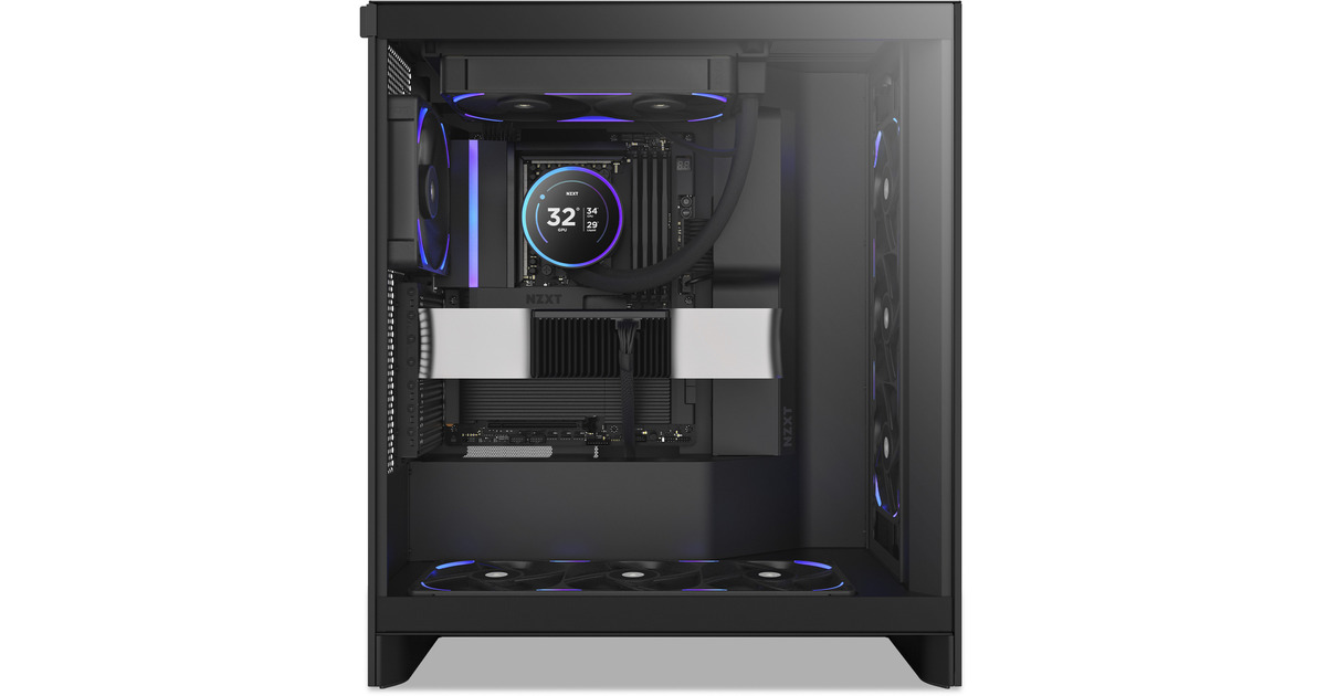 NZXTF240X RGB case fans  (Zwart, 2 stuks, 240 x 120 x 30 mm, PWM)