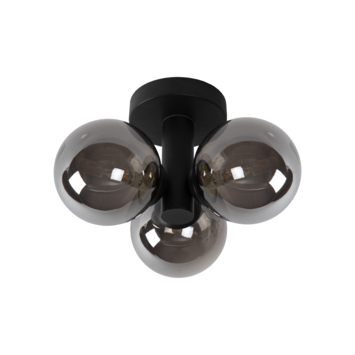 Lucide TRUDY plafonnière badkamer Ø 28 cm IP44 Zwart