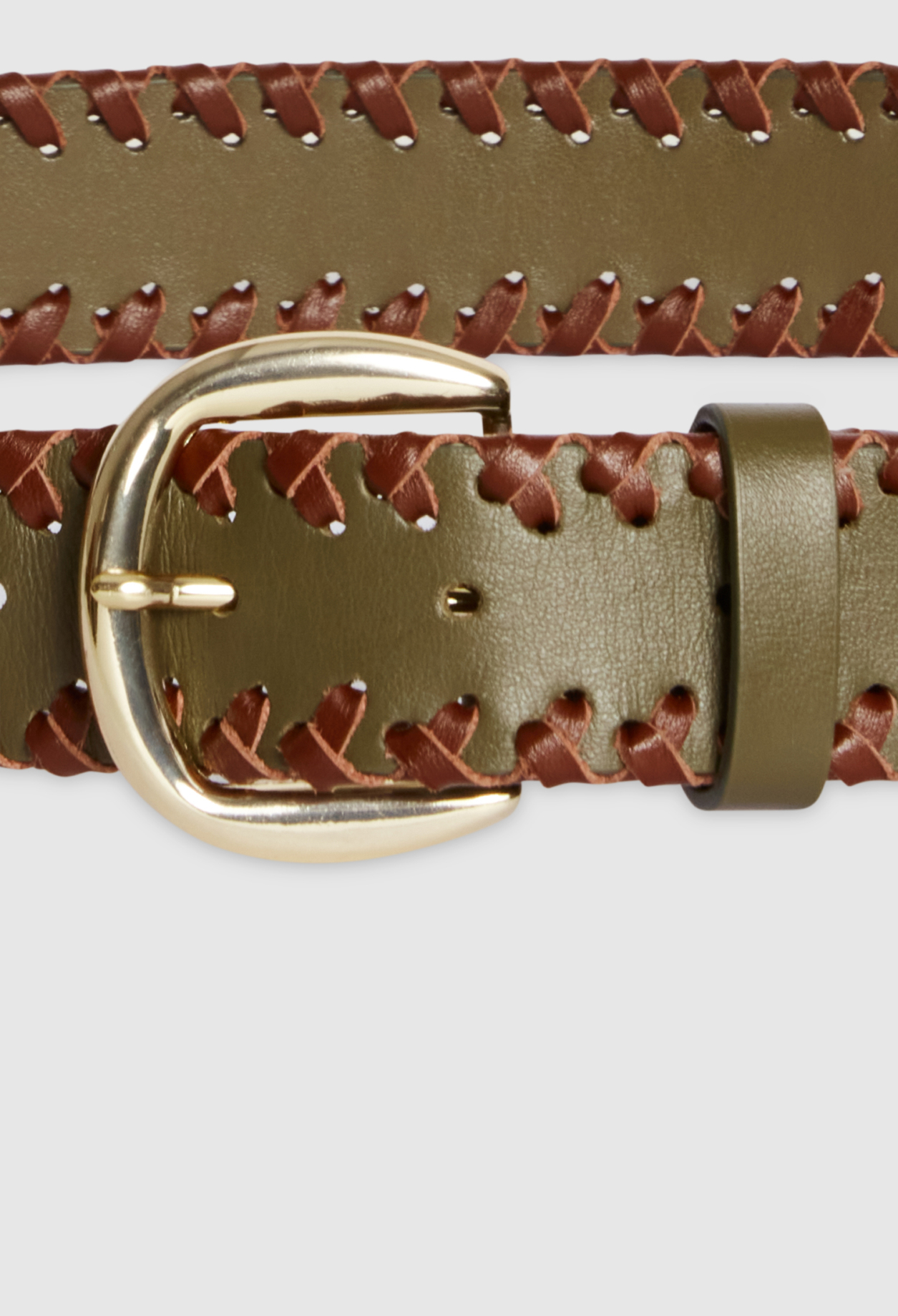 Ceinture en cuir tresse