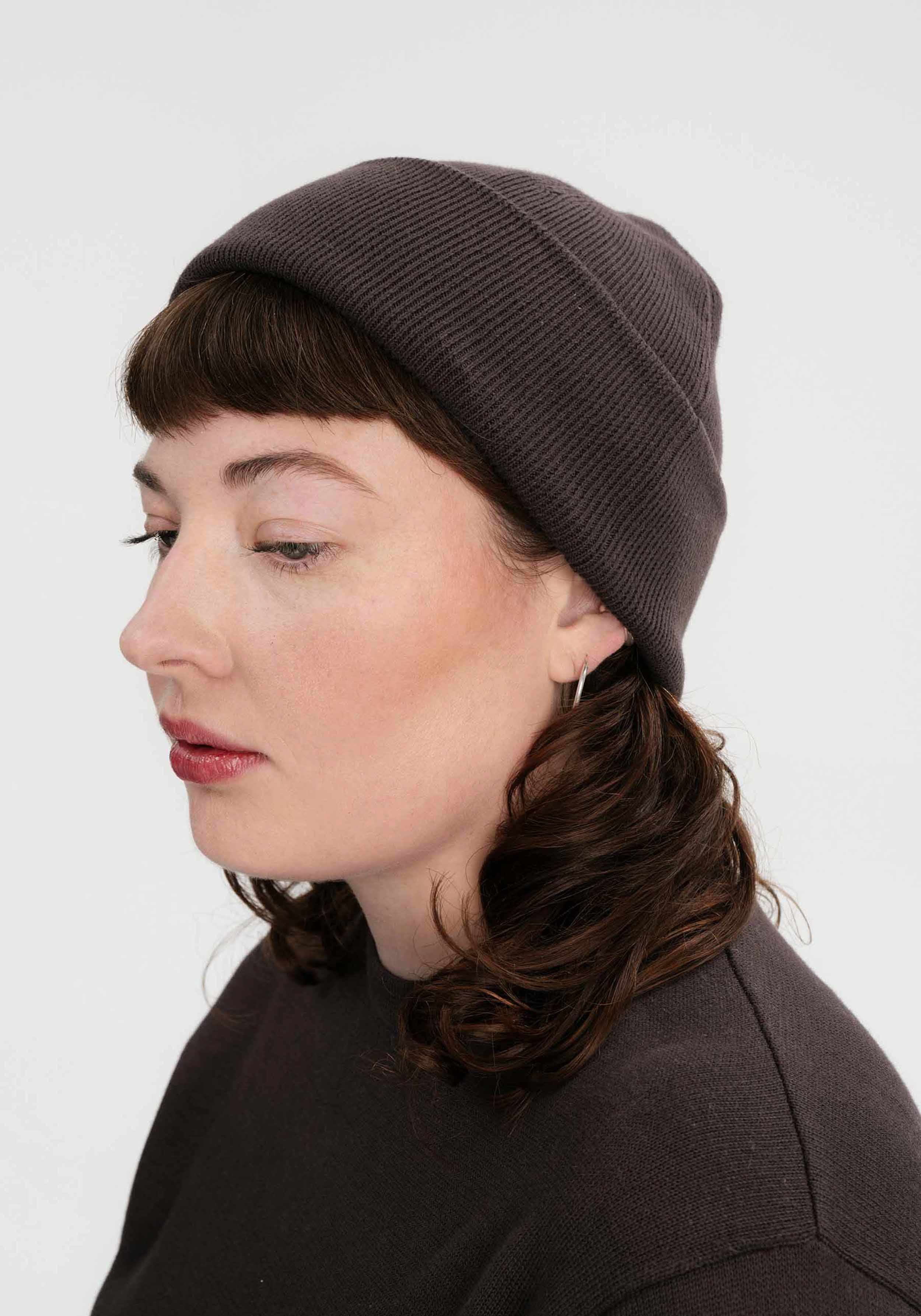 Mela Feinstrickmütze Himmat Dark Brown