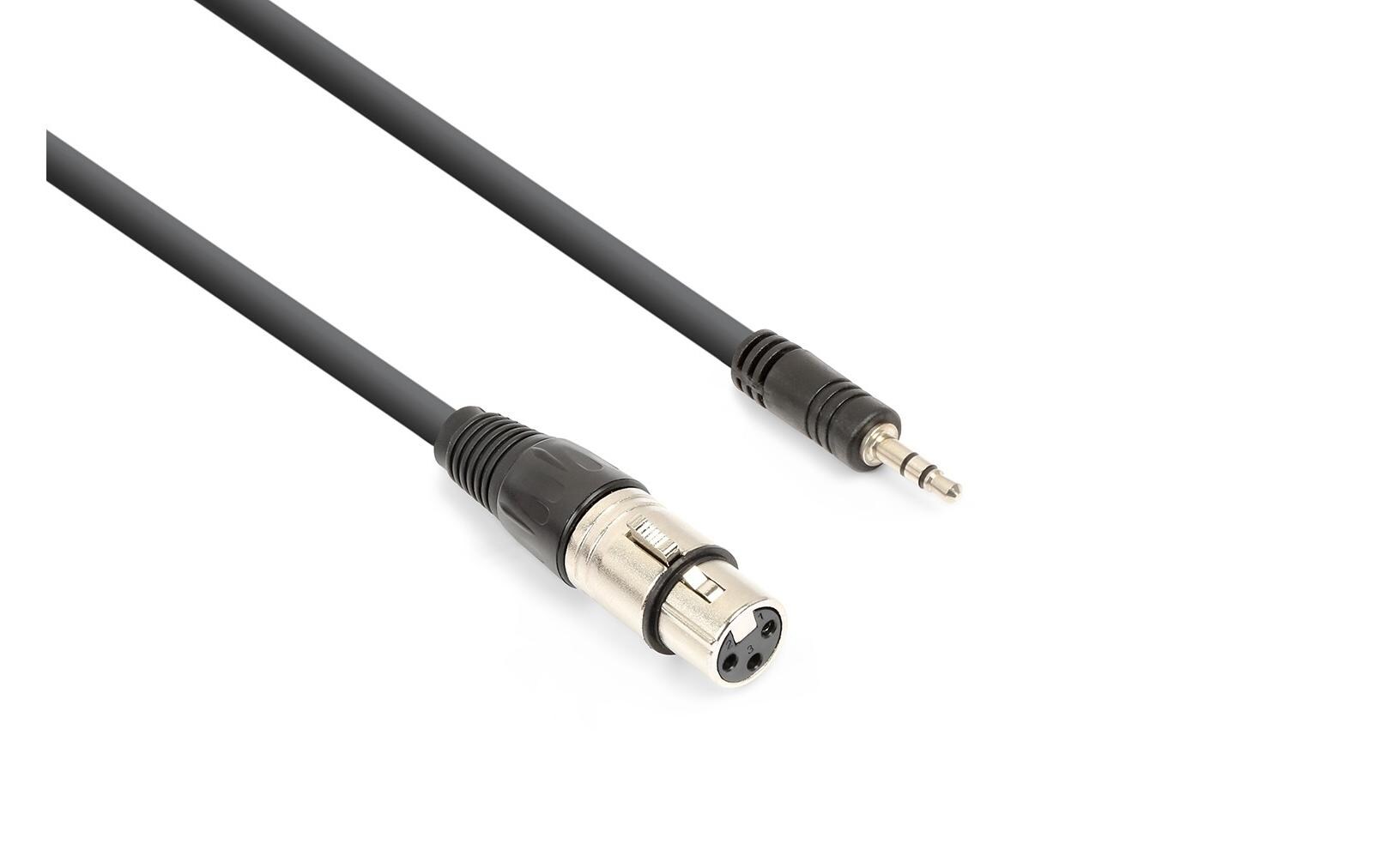 CX320-05 XLR 3 Pole, female - 3.5 mm Klinke 0.5 mAudiokabel XLRf - 3.5 male, sym., 0.5m