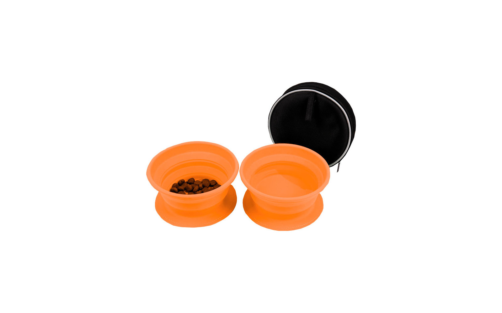 Disc-O-Bed Dog-Bowl faltbarer Silikon Futternapf Set 2 Stück