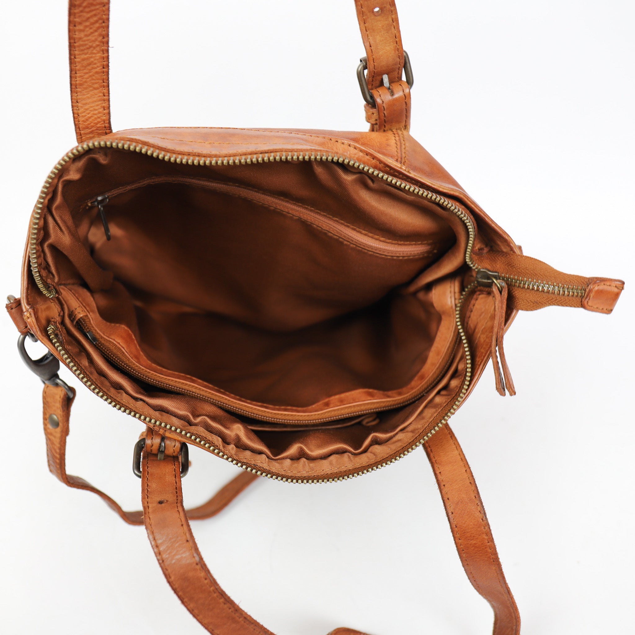 Hand-/schoudertas 'Anja' cognac Cognac