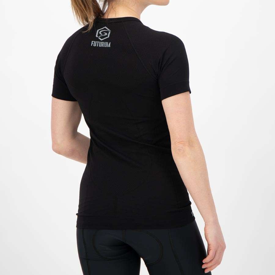 FUTURUM Xtra Cool Recycled Ondershirt Korte Mouwen Zwart Dames