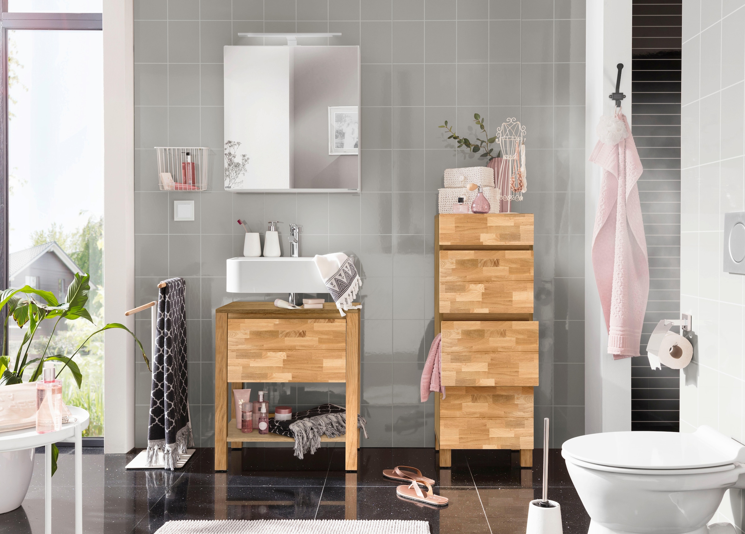Home affaire Waschbeckenunterschrank »Kaika« Breite 60 cm