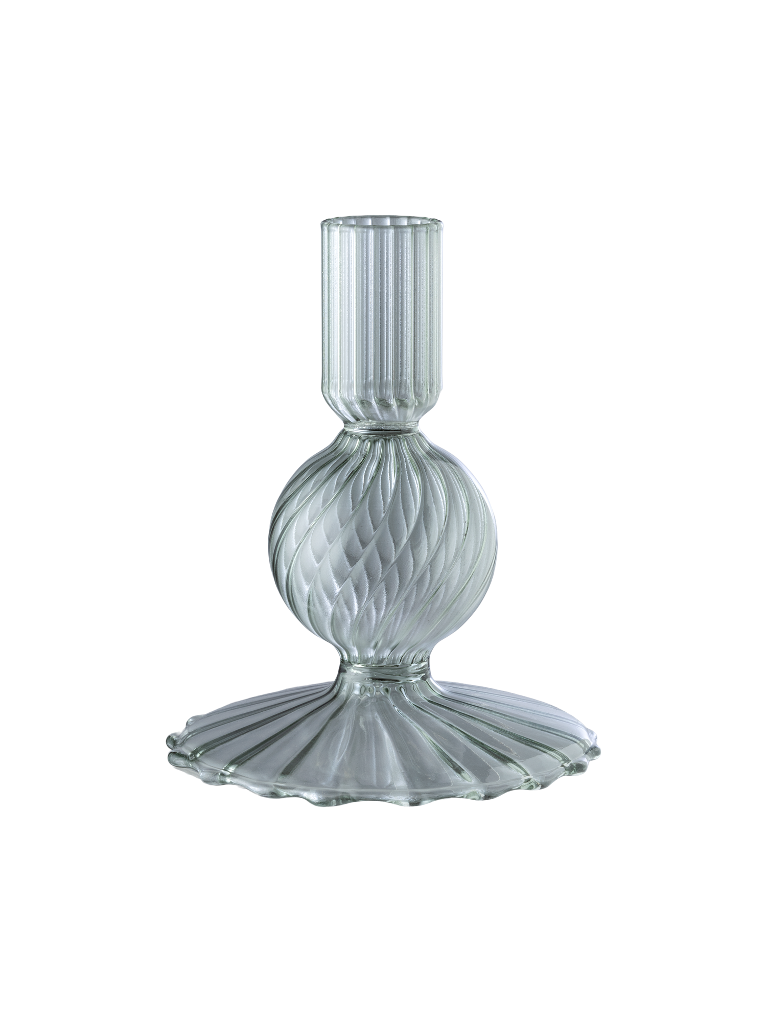 Lysestage | Glas. Ø9 x 11 cm. | Clear