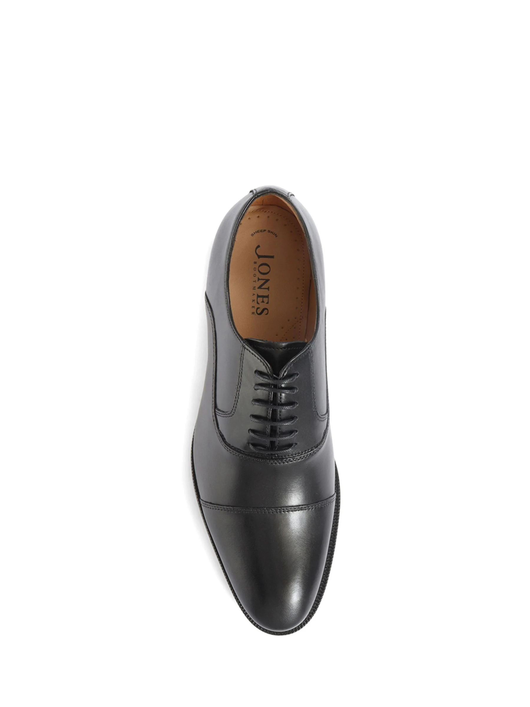 Zwart - Normale Pasvorm - Jones Bootmaker - Modieuze leren veterschoenen voor heren