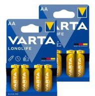 Varta Longlife AA / MN1500 / LR06 Alkaline Batterij 8 stuks