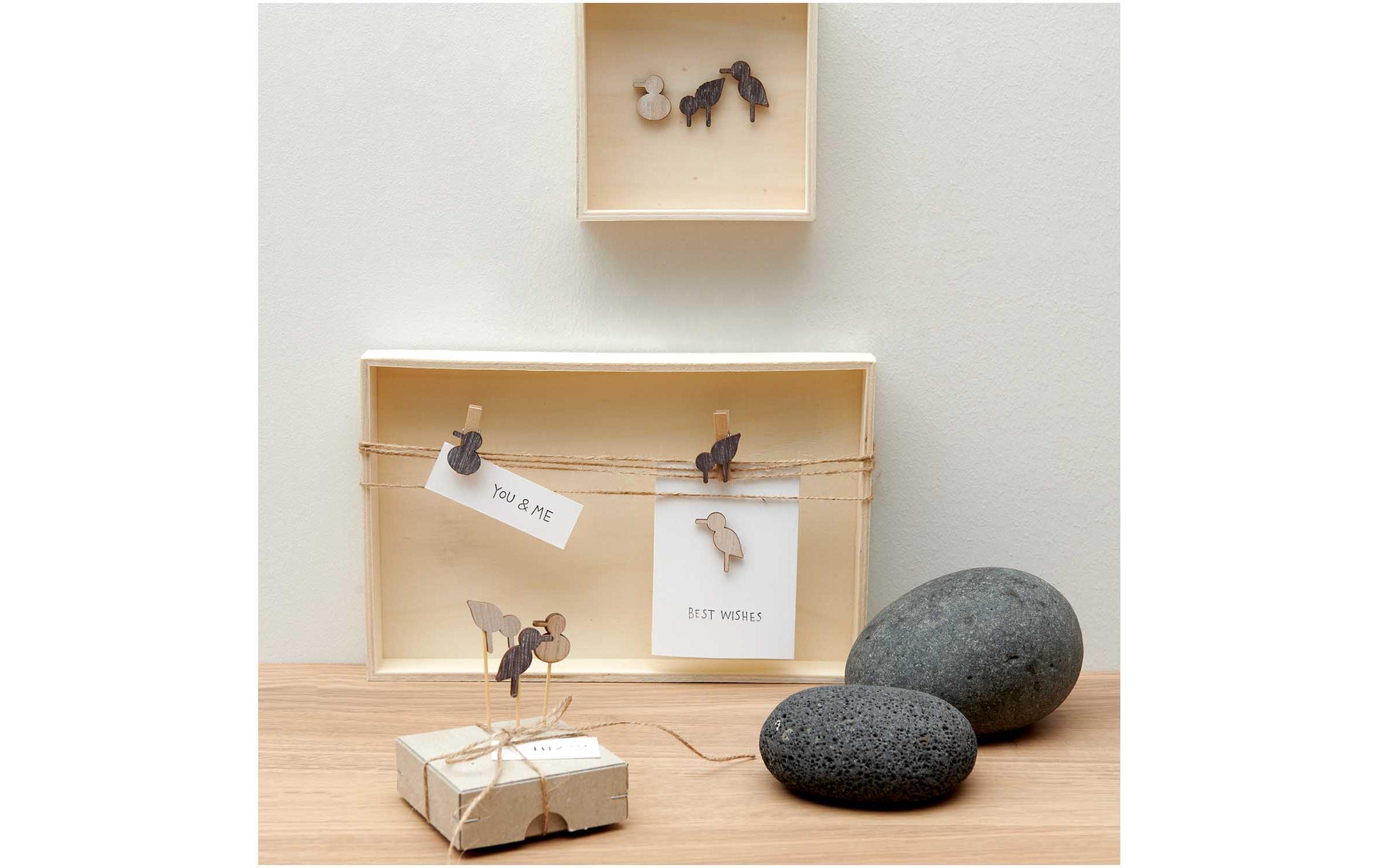Dekoklammer Möwe natur 8 StückKreativ mit Rico Design