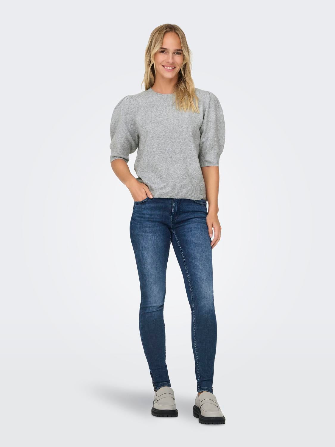 ONLRICA Strickpullover Light Grey Melange