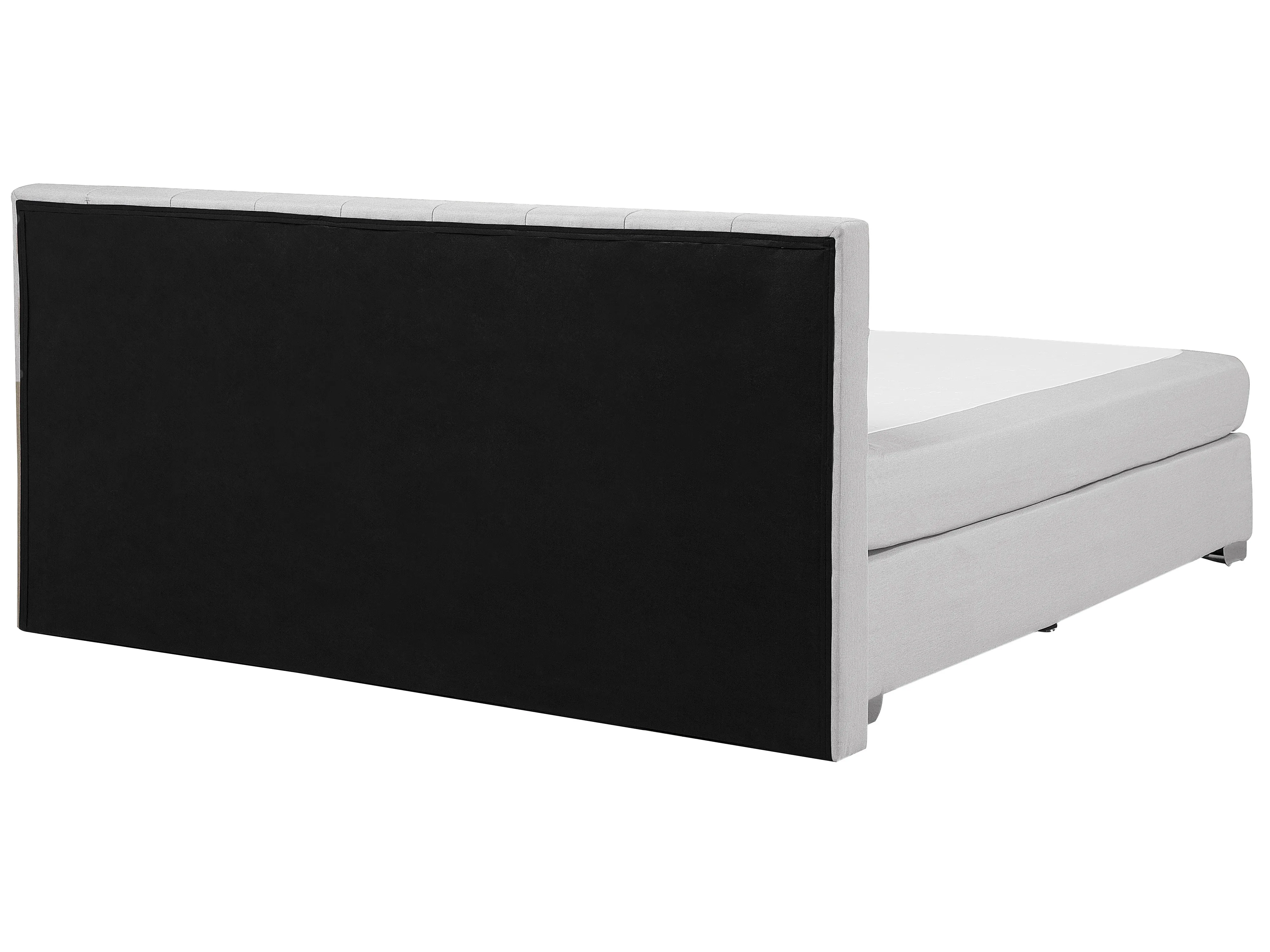 Boxspring Stof ADMIRAL 180 x 200 cm Lichtgrijs