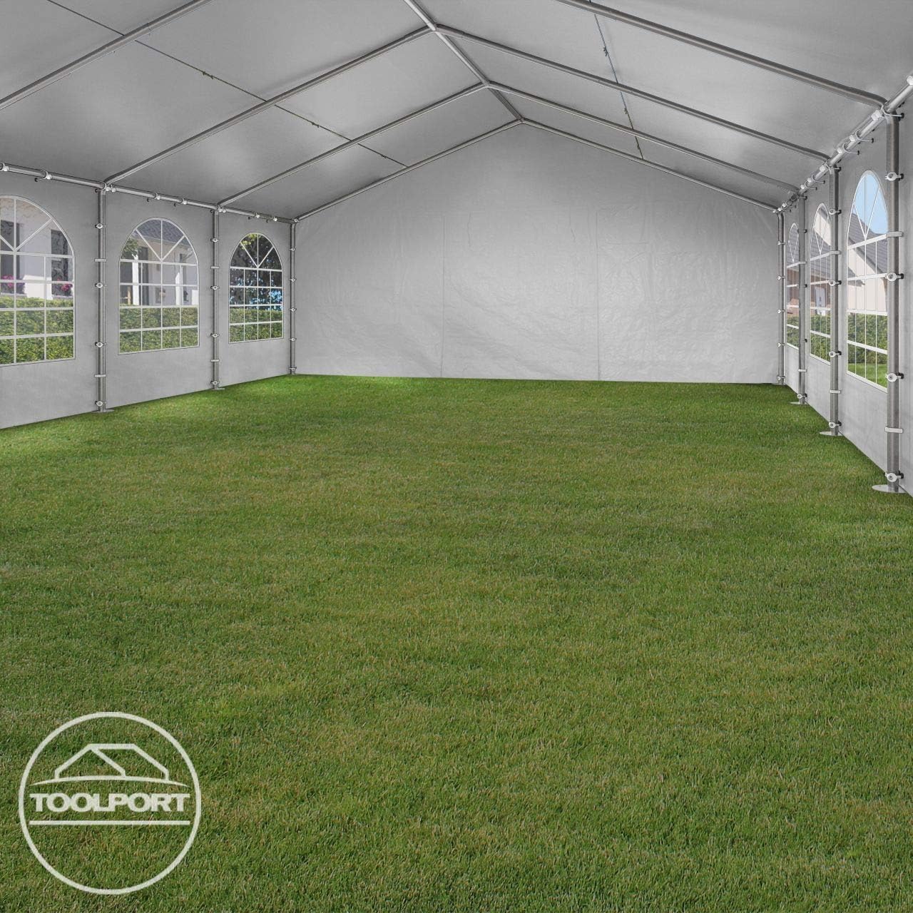 TOOLPORT Hochwertiges Partyzelt 3x2 m Pavillon Zelt PE Plane 450 N Gartenzelt Festzelt Wasserdicht weiß