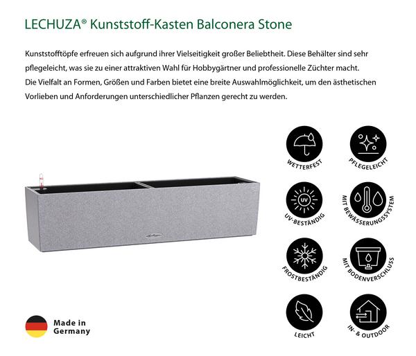 LECHUZA® Kunststoff-Kasten Balconera Stone,
