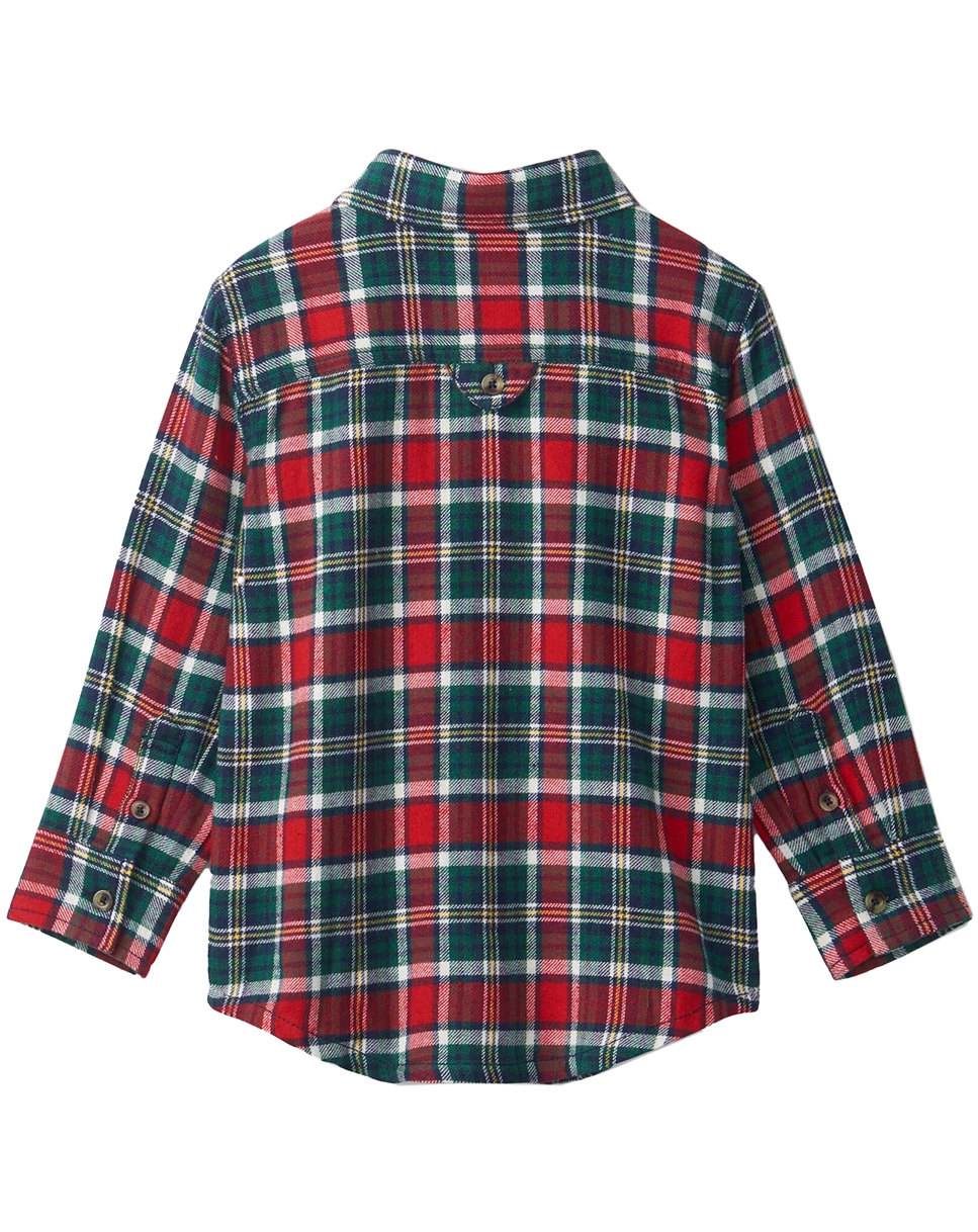 Langarm-Hemd CELEBRATION PLAID in blau/rot