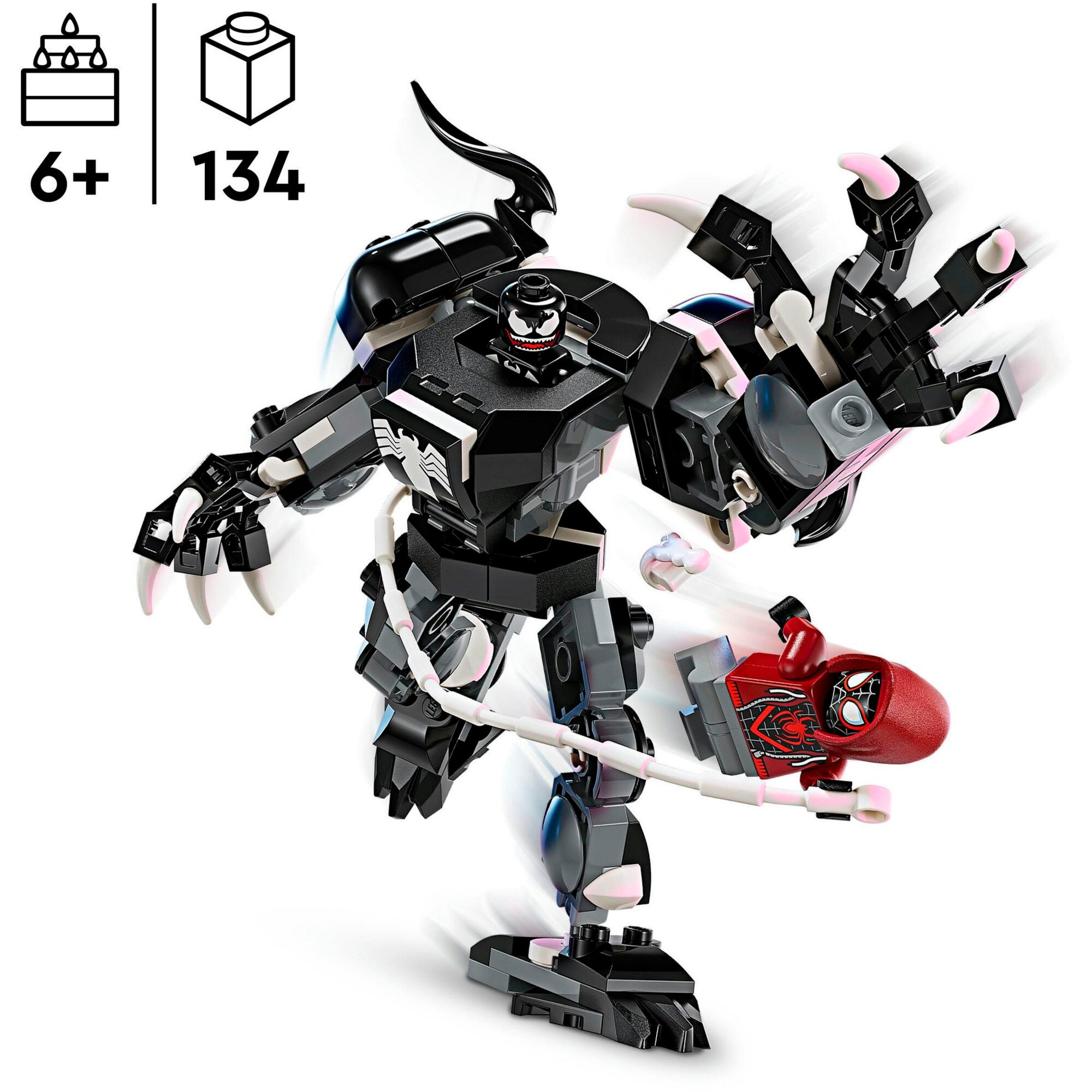 LEGO Konstruktionsspielzeug Marvel Super Heroes Venom Mech vs. Miles Morales