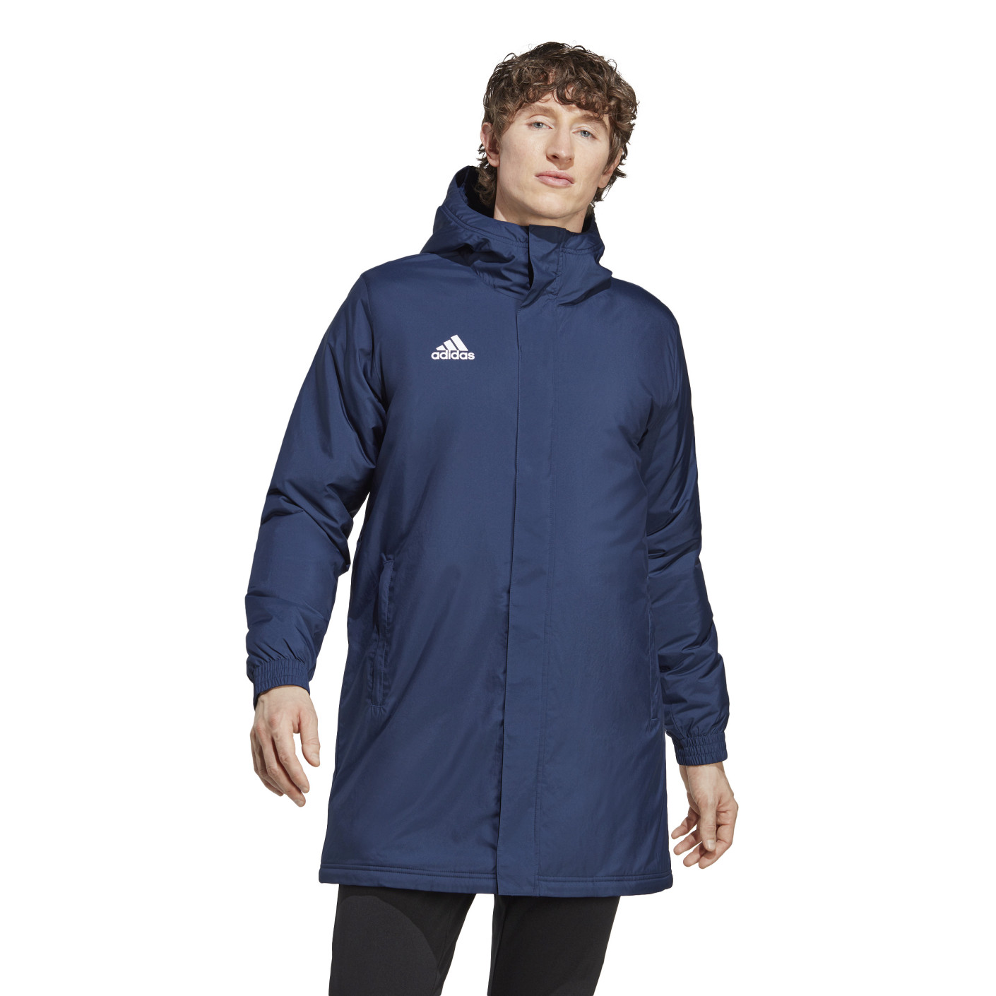 Adidas Entrada 22 Lange Voetbaljack Donkerblauw Wit
