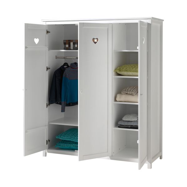 Vipack Amori Kledingkast Wit 3-Deurs