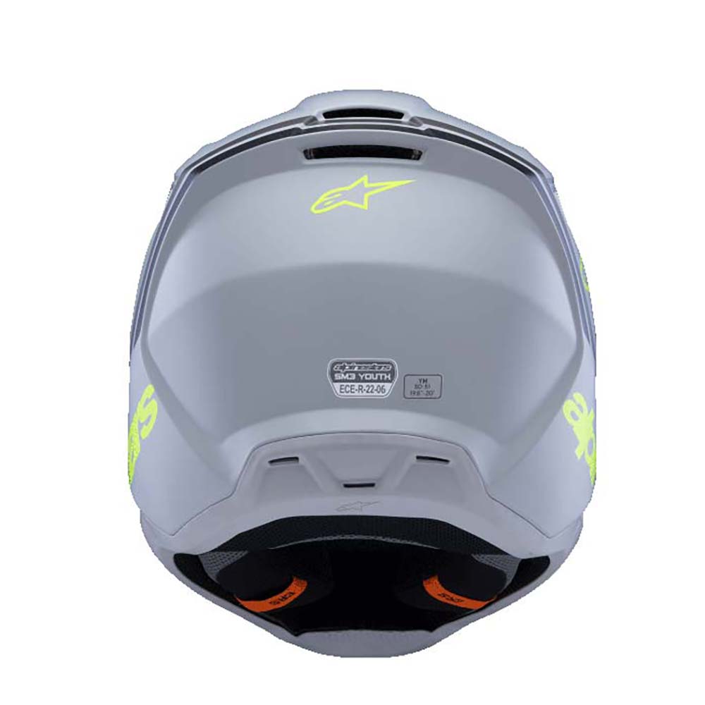 Alpinestars - Casque enfant Youth S-M3 Radium Gris / Noir / Jaune fluo