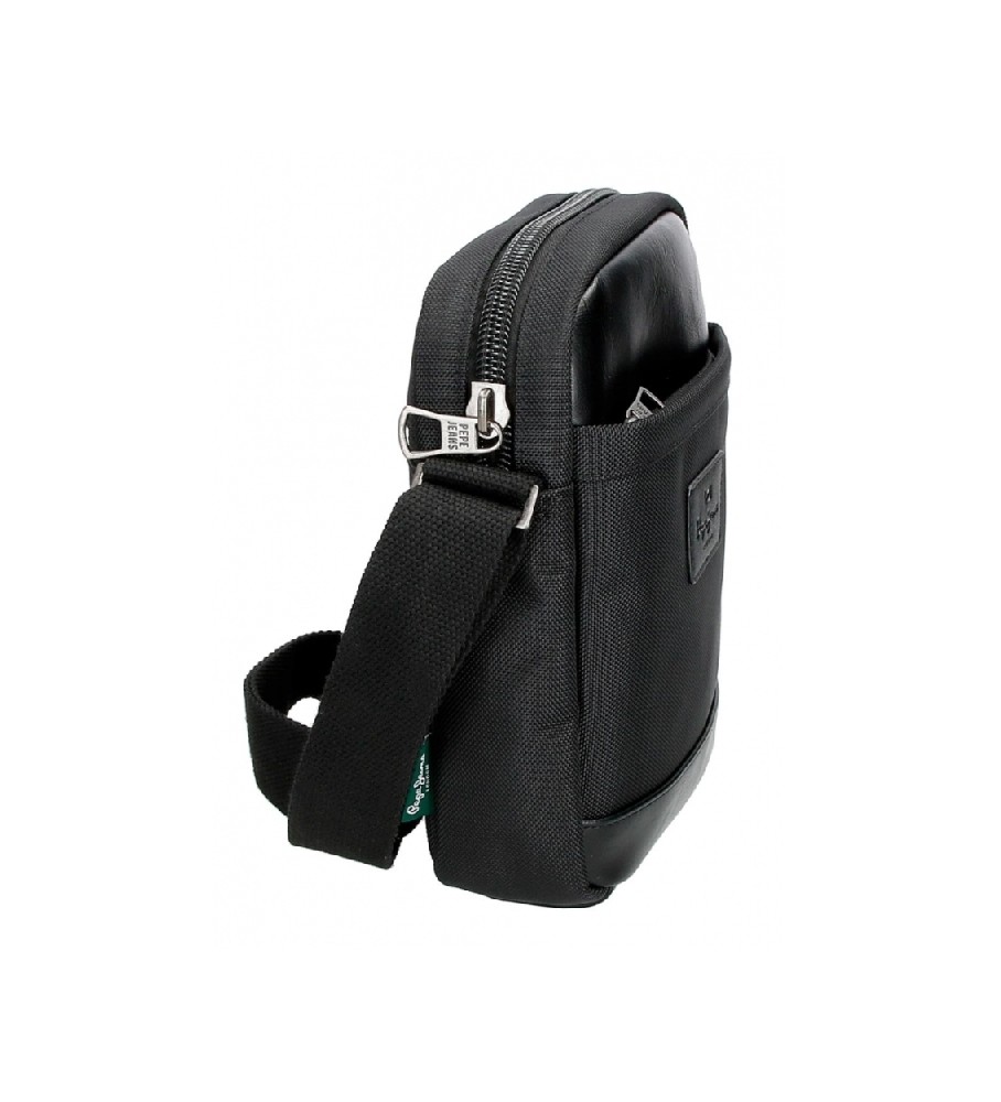 Bolsa de ombro média Pepe Jeans Sander, preta