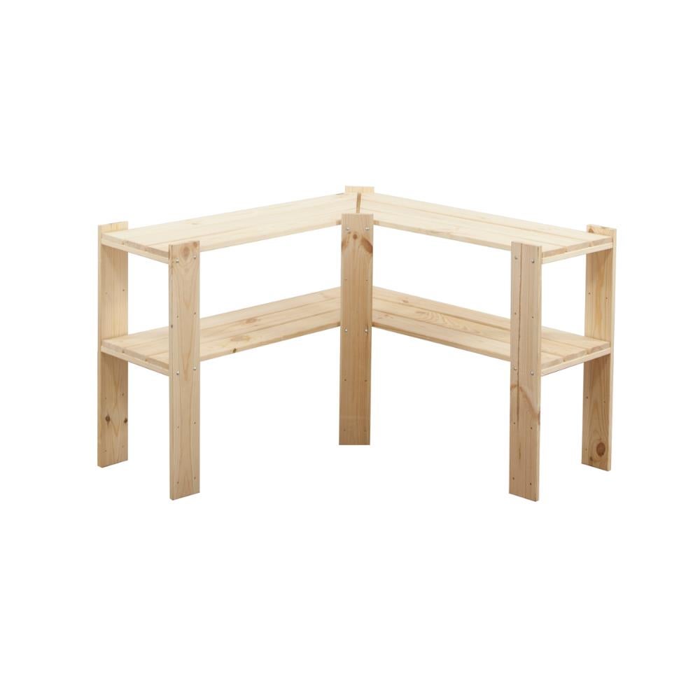 PROREGAL Hoekplank Woodland HxBxD 64 x 85 x 30 cm Plankbelasting 120 kg 2 planken Grenenhout Naturel