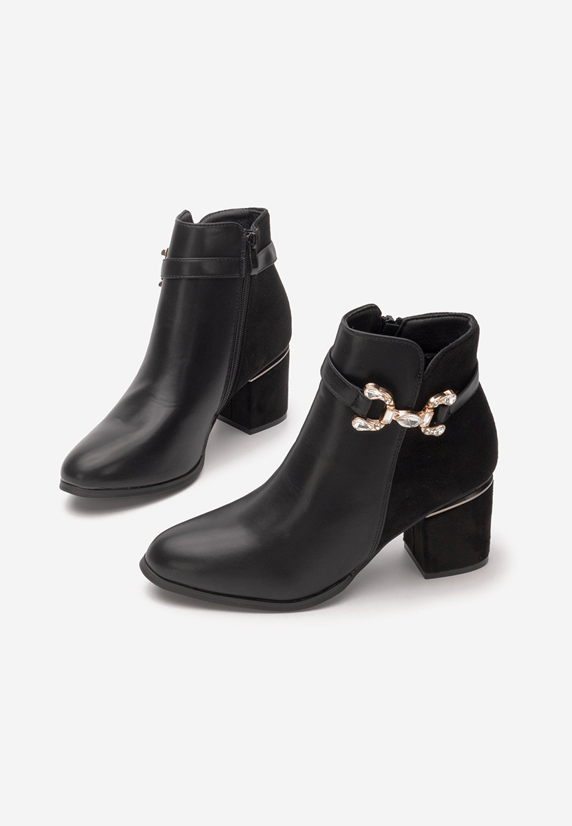 Bottines élégantes pour femme noires Safa
