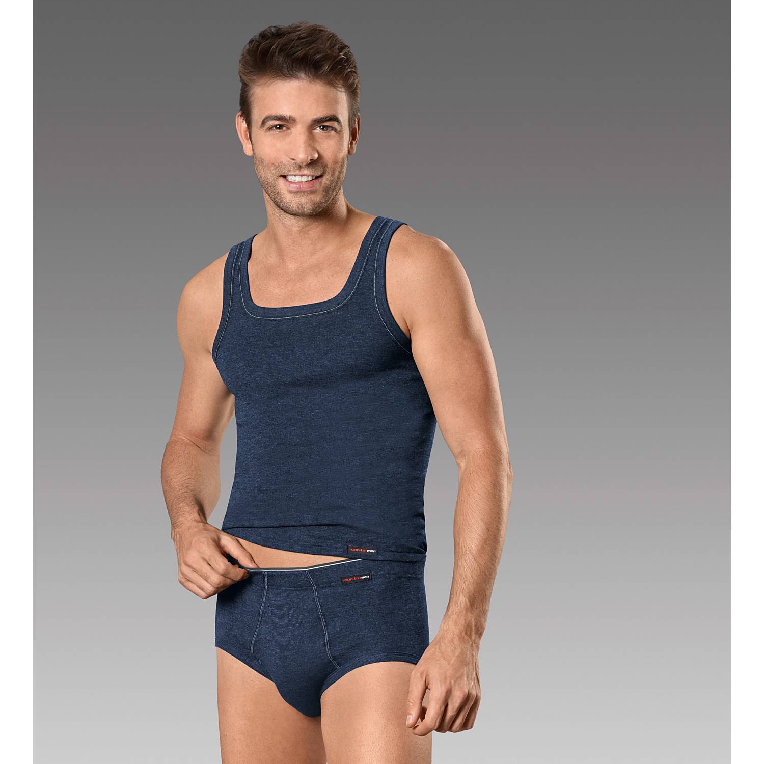 Con-ta Feinripp Herren-Thermo-Unterhemd im 2er-Pack