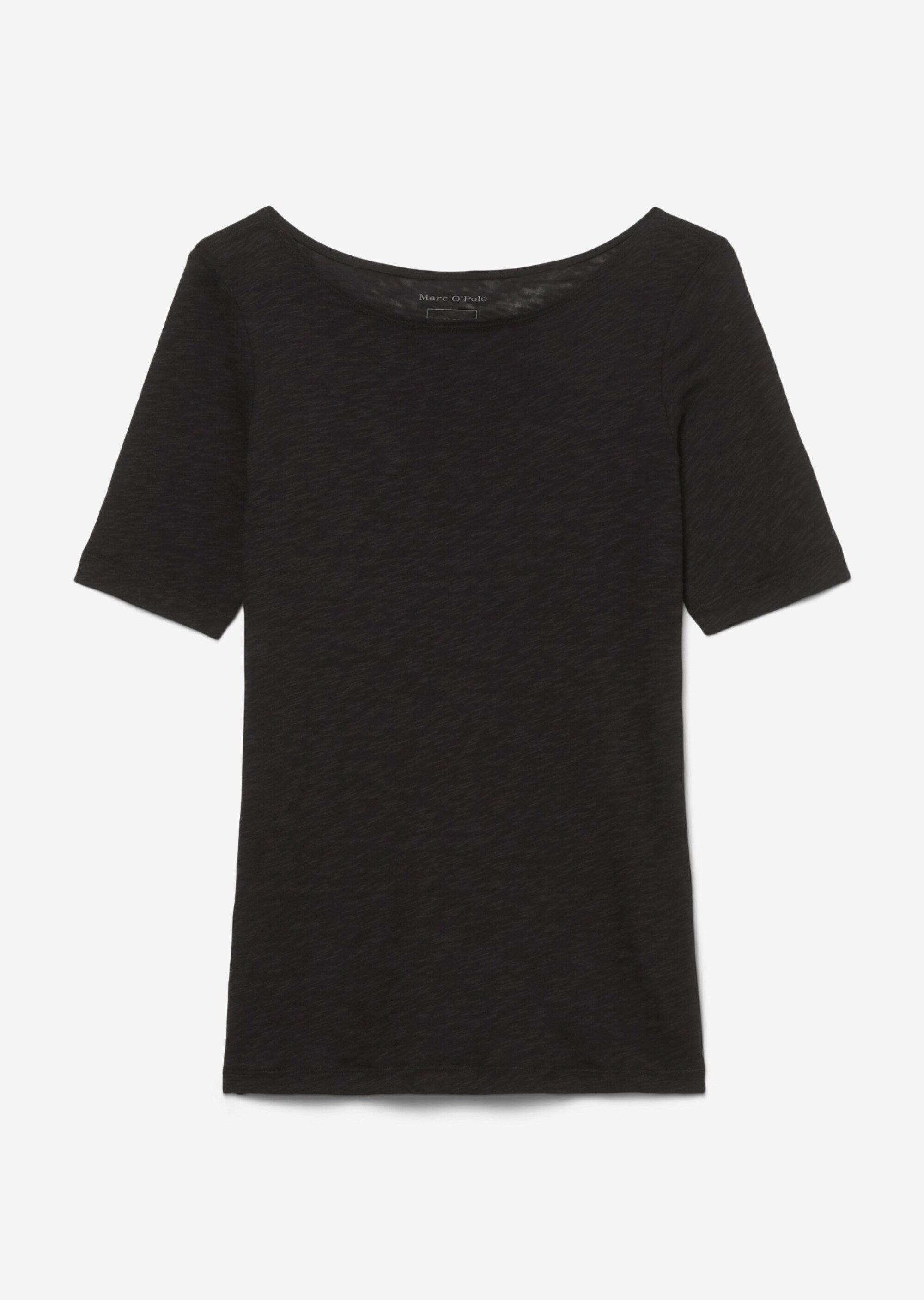 Slub-Jersey-T-Shirt loose mit U-Boot-Ausschnitt
