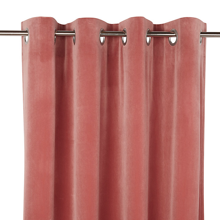 Rideau Velvet Valgreta rose l.140 x H.260 cm