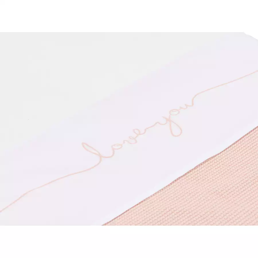 jollein Bettlaken Wiege 75x100 cm - Love you - Pale Pink