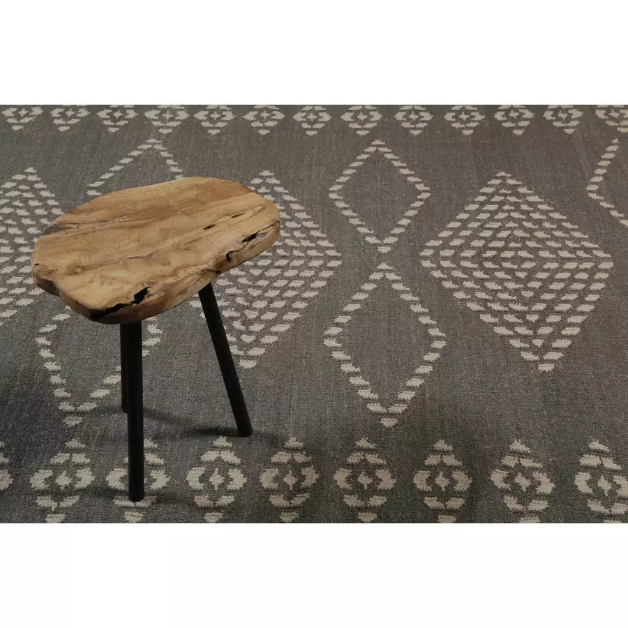 Green Looop Handweb-Teppich Belmont grau