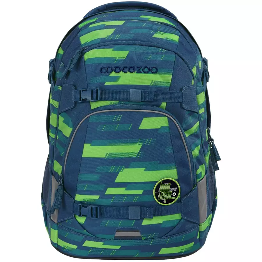 Coocazoo Mate - Schulrucksack 44 cm Lime Stripe