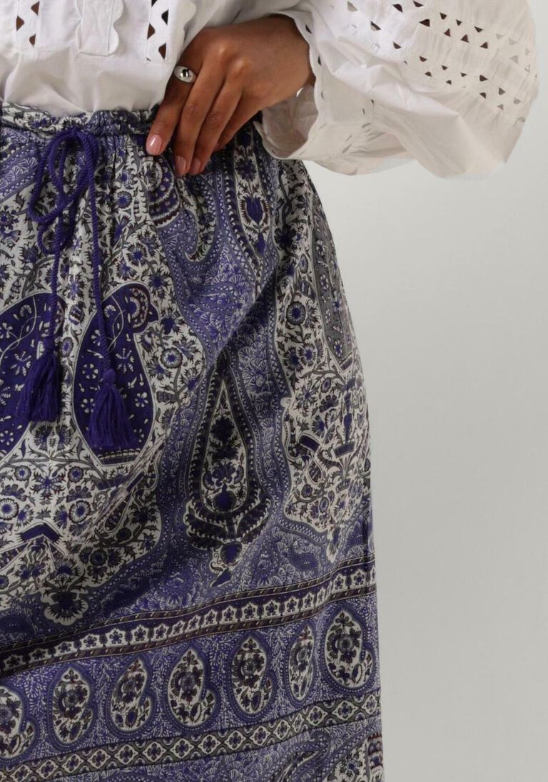 ANTIK BATIK blauwe antik batik maxirok tajar skirt
