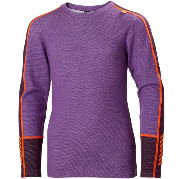Ensemble thermique HELLY HANSEN JR LIFA MERINO MIDWEIGHT SET CRUSHED GRAPPE