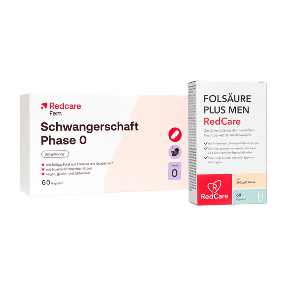Redcare Schwangerschaft Phase 0 + Folsäure Plus Men
