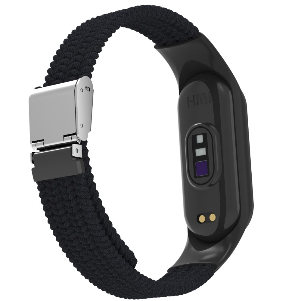 Xiaomi Mi Band 7 / 6 / 5 / 4 / 3 Elastisches Nylon Gummi Armband (Gelenkumfang: 160-210mm) - Schwarz