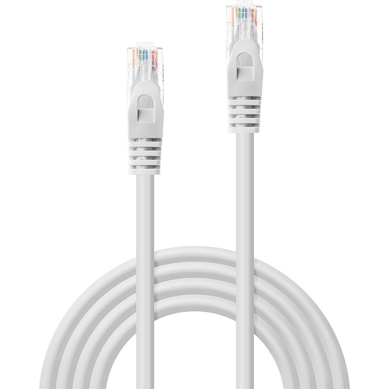 Lindy Câble réseau Blanc Cat.6 U/UTP, 1m