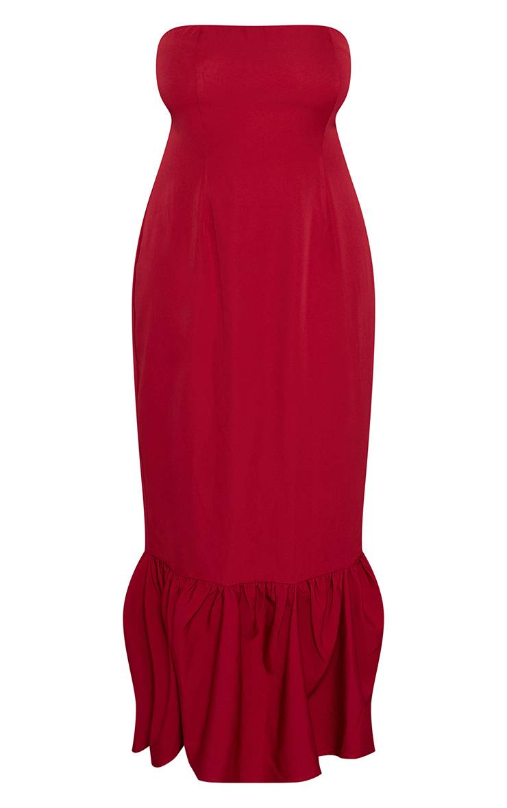 Prune Robe Maxi Grande Taille À Ourlet Péplum